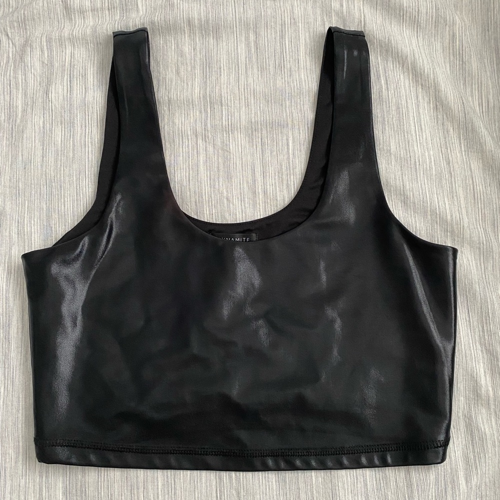 Pleather crop top